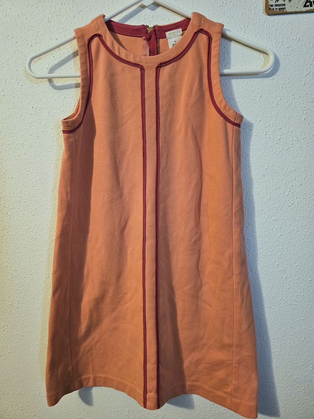 J.Crew Crewcuts Orange Mod Shift Dress Size 8